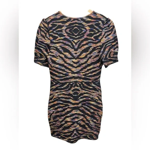 Free People Take Me Out printed Bodycon tiger print neon striped - Picture 3 of 9